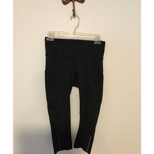 Lululemon Fast/Free Crop II *Nulux 19" Black Leggings